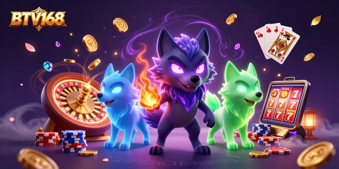 BTV168 captivates players with dynamic ghostly wolves, casino elements, and immersive gaming atmosphere.