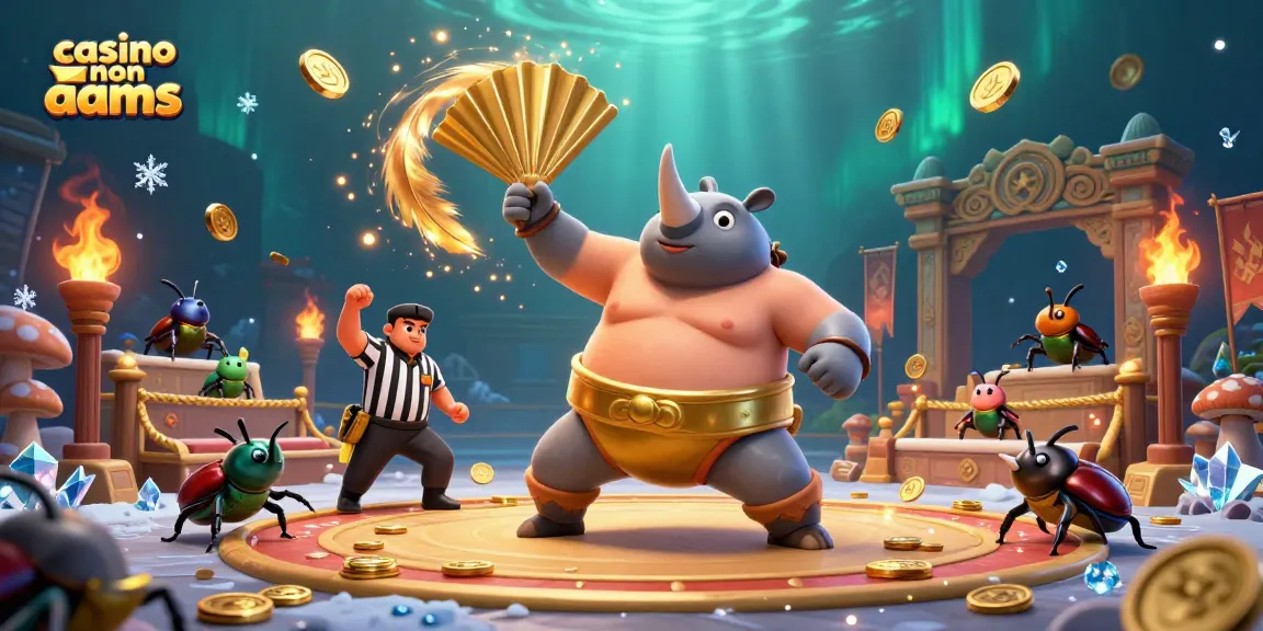 Scopri il mondo dei casino non AAMS con un campione di lotta in un'arena scintillante.
