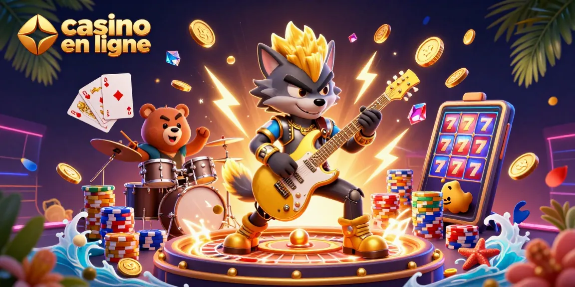 Gagnez avec le casino en ligne en profitant d'une scène animée de jeux de casino captivants.