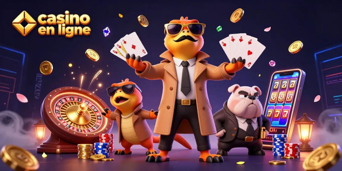 Jouer au casino en ligne avec trois raptors déguisés en VIP face à un videur bulldog.