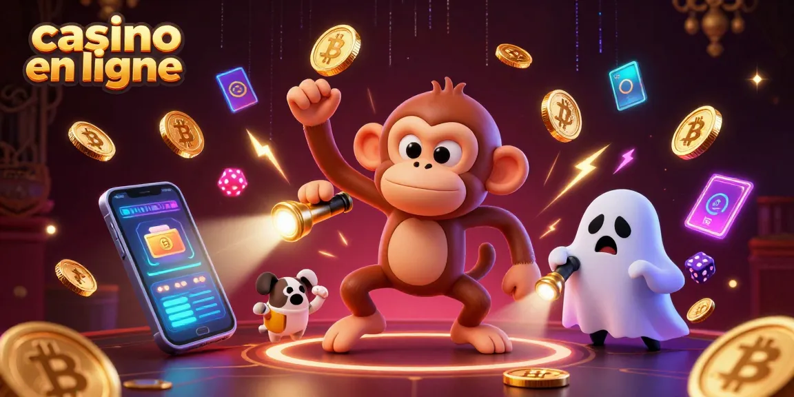 Jouez dans un casino en ligne avec un singe poltergeist et un chiot chasseur de fantômes.