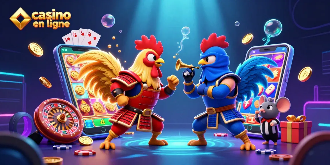 Un tournoi captivant de casino en ligne avec des coqs combattants et des éléments de jeu dynamiques.