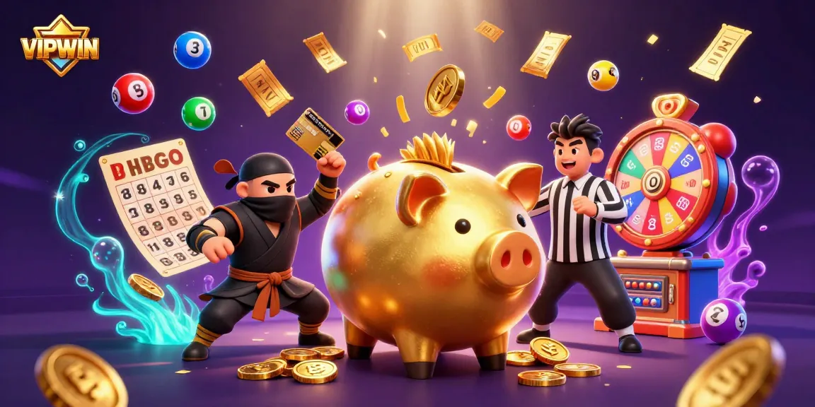 Experience the thrill of winning at VIPWIN with energetic casino characters and vibrant gameplay elements.