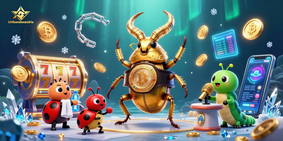 Pemain mesin slot di ichibanalexandria dengan simbol keberuntungan dan uang virtual.