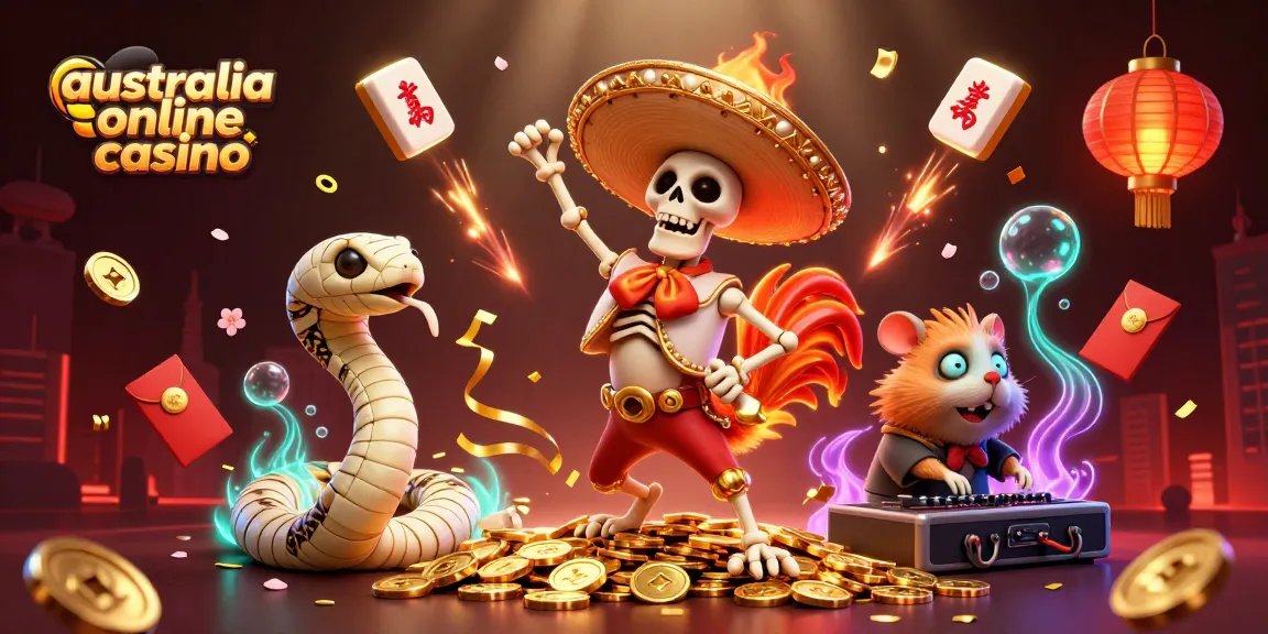 Experience thrilling gameplay at an australia online casino with vibrant characters and festive visuals.