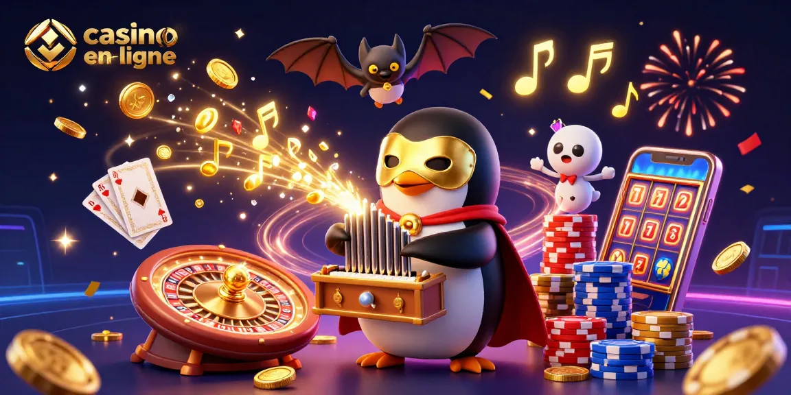 Rendez-vous au casino en ligne avec un pingouin opéra paranormal, jouant de l'orgue et générant de l'or.