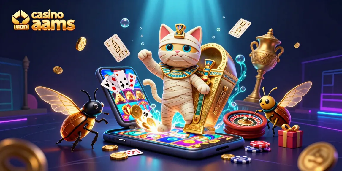 Gioca nei casino non AAMS con una mummia egizia e uno scarabeo che esplodono di gioia festosa.