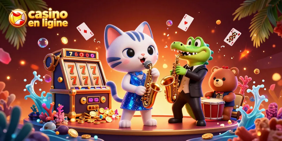 Vibrez avec le casino en ligne dans une scène animée avec nos héros animaliers, jeux et trésors!