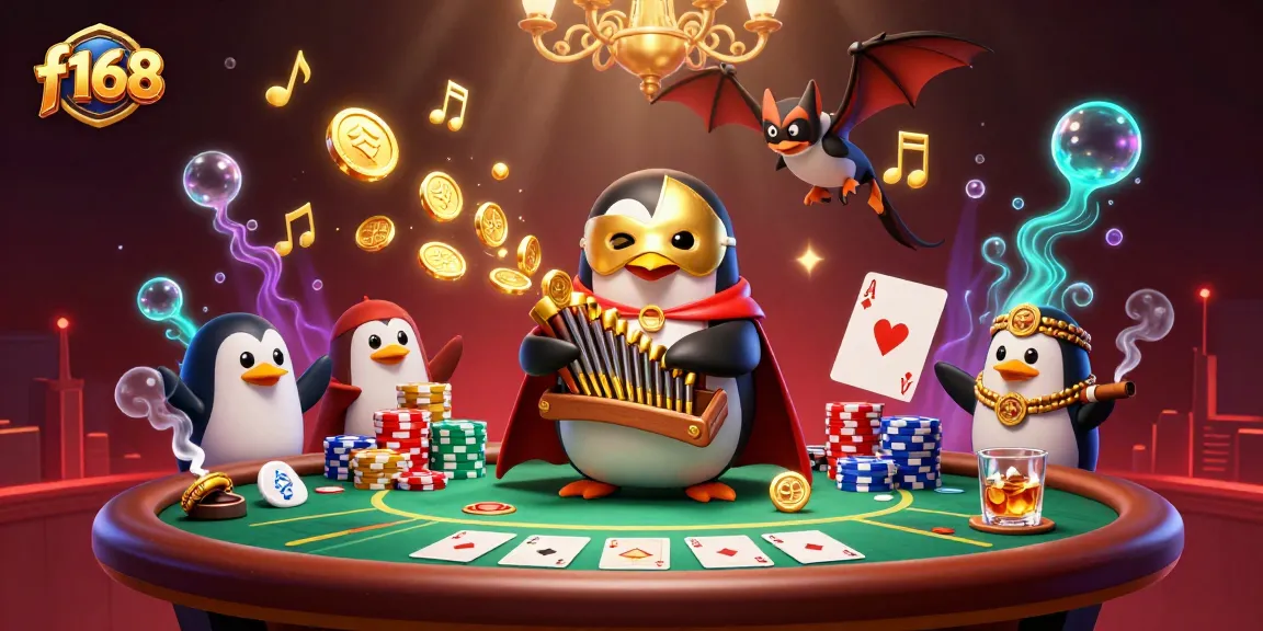 Experience exhilarating f168 gaming action with golden coins, poker chips, and a captivating casino atmosphere.