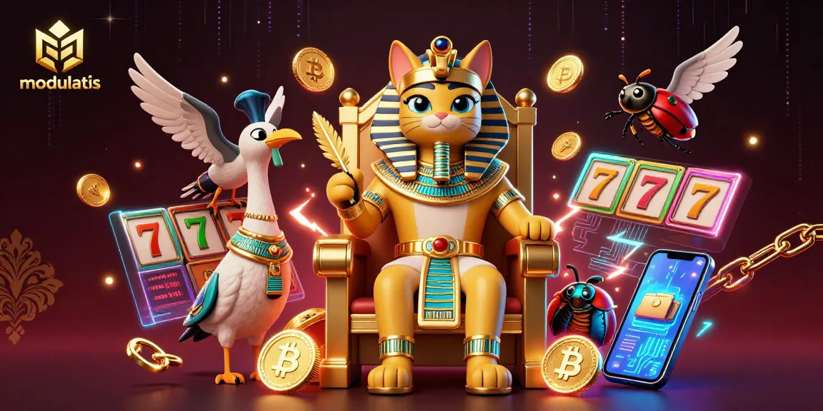 Permainan slot menarik di modulatis dengan simbol hoki dan elemen digital, memberikan pengalaman bermain yang seru.
