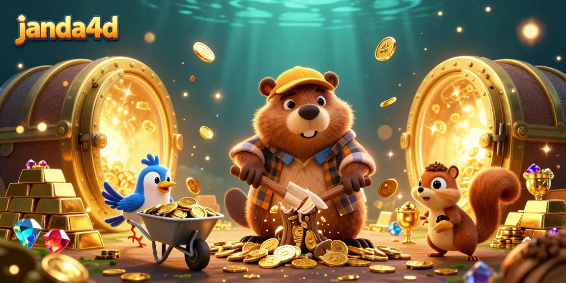 Janda4d menghadirkan beaver pemalu yang memanen koin emas dengan grafis 3D yang menakjubkan.