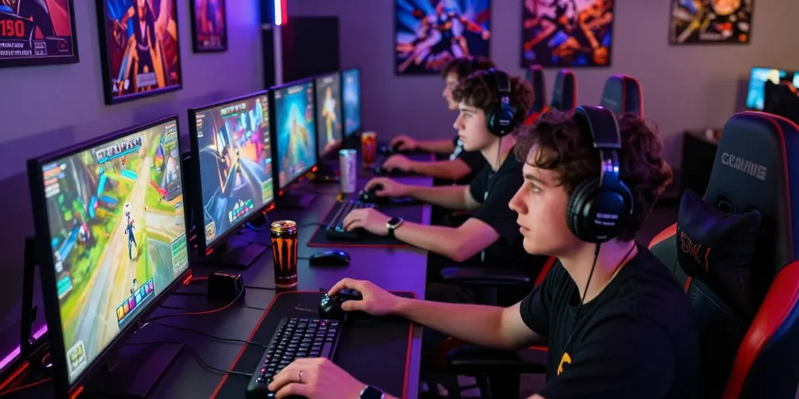 Players enjoying digital games on SITUS NAGA2000 with vibrant graphics and modern gaming setup.