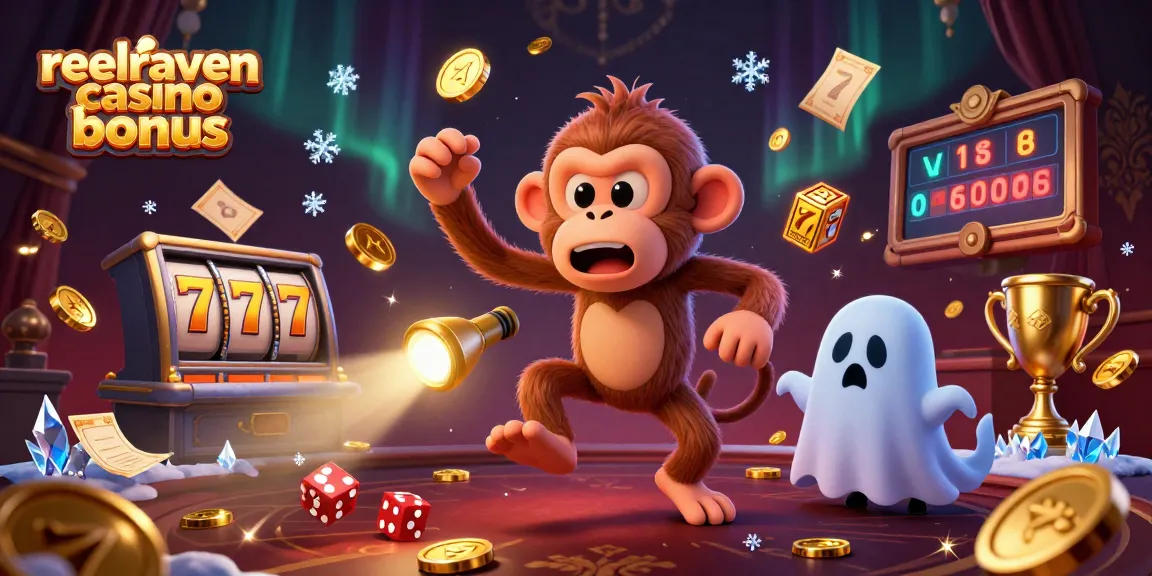 Révélez le bonus ReelRaven casino avec un mignon chiot chasseur de fantômes dans un casino hanté!