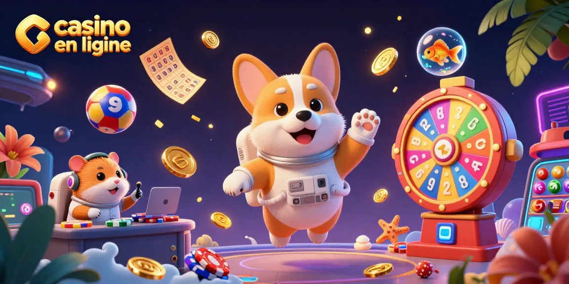 Actionner avec enthousiasme au casino en ligne, découvrant des rouleaux de grattage et des cartes colorées.
