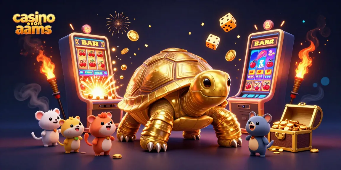 I migliori casino non AAMS con jackpot e giochi emozionanti in un'illustrazione vivace di animali e macchine da gioco.