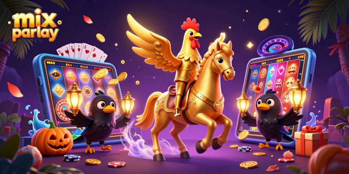 Saat bermain mix parlay, ayam emas membawa kepala bersinar sambil menikmati permainan kasino yang memukau.