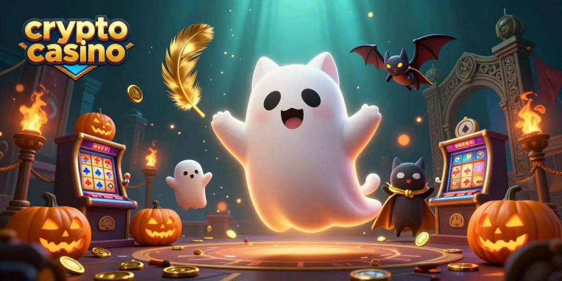 Jouez dans un crypto casino avec le chat fantôme et son compagnon à travers un manoir hanté.
