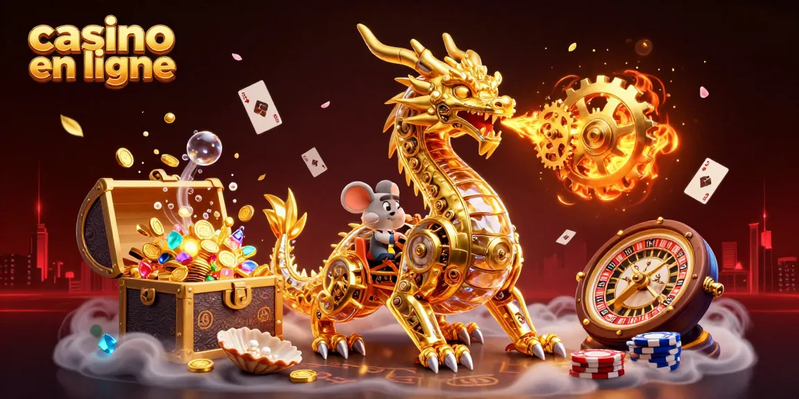 Jouez dans un casino en ligne avec un dragon mécanique et des trésors sous-marins.