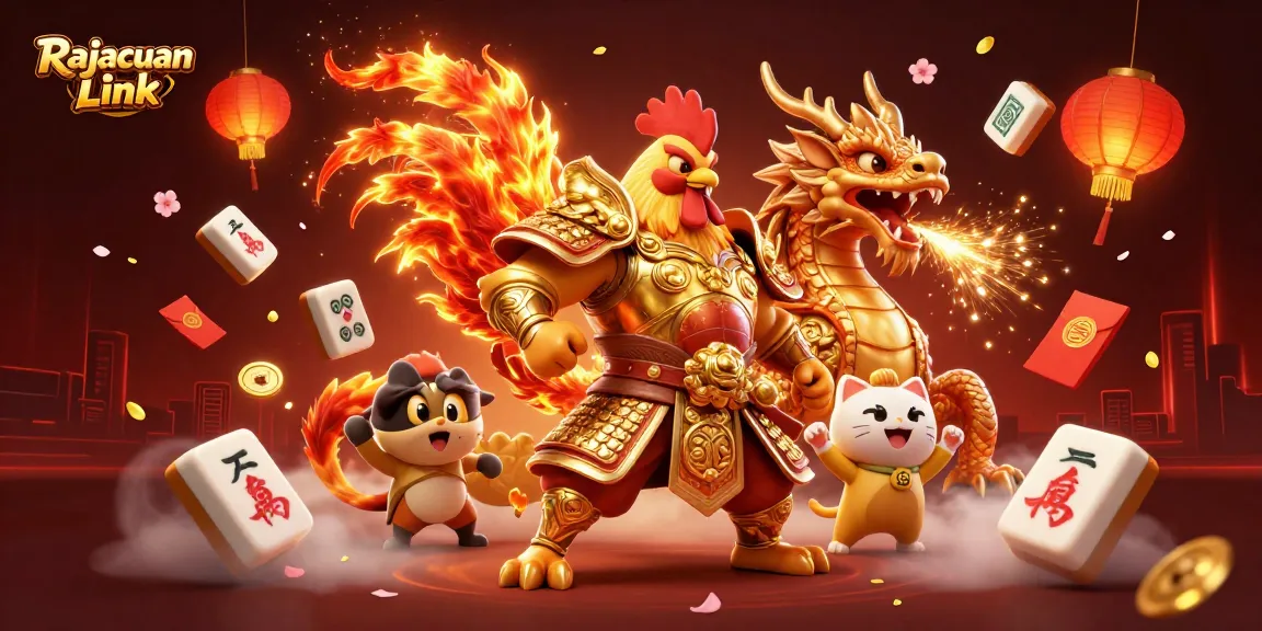 Permainan slot Rajacuan Link menampilkan simbol keberuntungan dengan petualangan seru