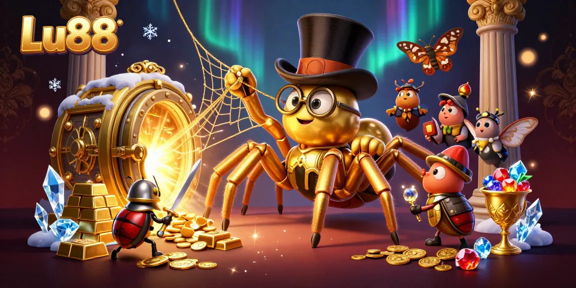 Engage with Lu88's thrilling casino theme in this rich, dynamic 3D illustration.